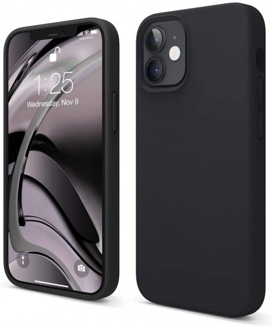 Apple iphone 12 12pro siliconen case black
