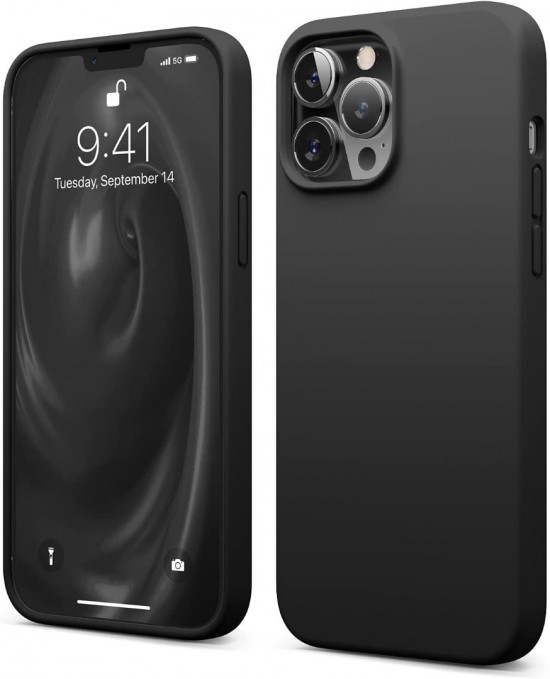 Apple iphone siliconen zwart 13promax